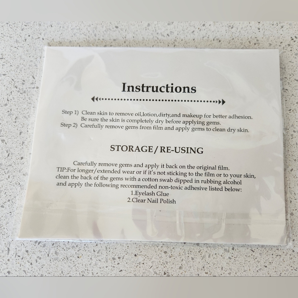 Black Face Crystal Sticker NWT - Picture 2 of 2